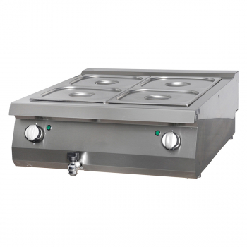 Premium Bain Marie Doppelgerät 90cm tief elektrisch - professionelle Gastronomieausstattung
