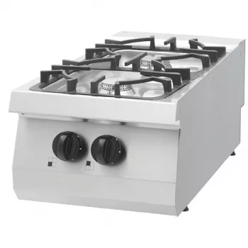 Schwerlastkocher 2 Brenner 13.5 kW Gas - Robuster Gastrokocher für professionelle Küche