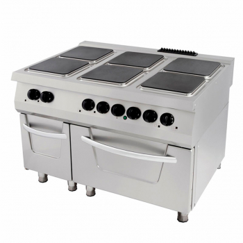 Hochwertiger Herd 6 Brenner Dreifacheinheit 90 cm tief inklusive Backofen elektrisch