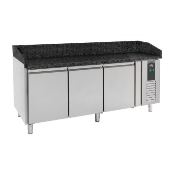 Pizzatisch 202 cm – 3 Türen – Granitplatte – Umluft – 580 l