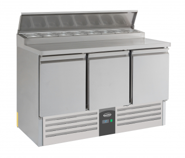 Kühlsaladette 3 Türen - Große Kapazität für die Gastronomie - Gastrohot