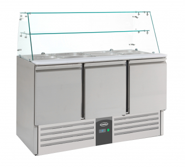 Gekühlte Saladette Mit Glas 3 Türen
