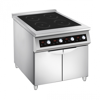 Induktionskochfeld mit 4 Kochzonen je 5.0 kW - Effiziente Kochleistung für die Gastronomie