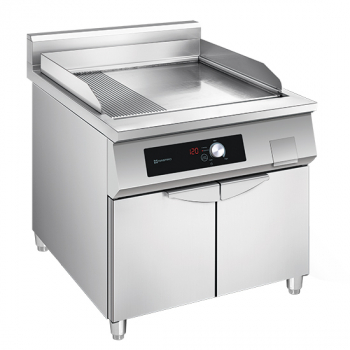 Induktions Grillplatte 1/3 gerillt und 2/3 glatt - Gastrohot