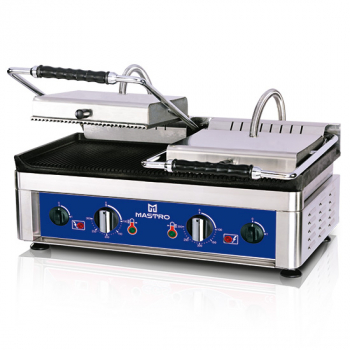 Kontaktgrill mit gerillten Gusseisen-Platten - Untere Grillplatte 530x250 mm