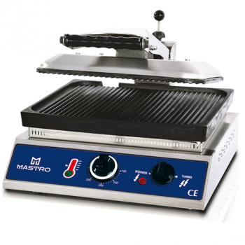 Kontaktgrill mit gerillten Gusseisen-Platten - untere Grillplatte 350x350 mm
