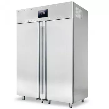 Tiefkühlschrank 1400 Liter aus Edelstahl GN 2/1, -10°/-22°C, 85 mm Isolierung - WiFi