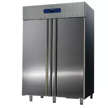 Mastro Edelstahl Tiefkühlschrank 1400 Liter mit 2 Türen | 85 mm Isolierung | -10°/-25°C