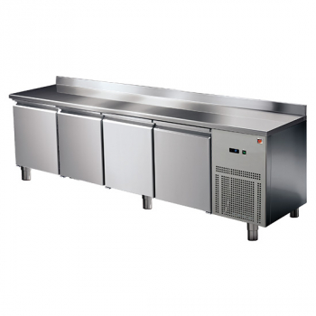 Kühltisch 4 Türen GN 1/1 mit Aufkantung 2-8°C - Gastro Kühlung für die Gastronomie
