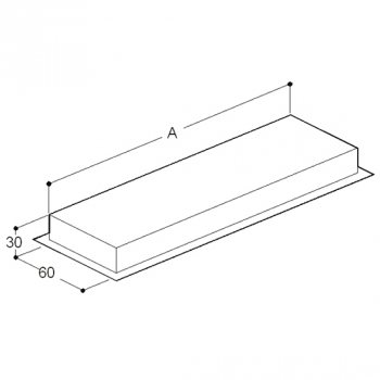 Plenum 2900 mm für Abzugshauben 4000 Länge
