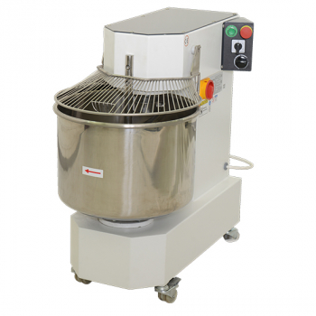 Spiralteigkneter 15 kg 25 Liter 2 Geschwindigkeiten mit Timer - Profi Teigknetmaschine für Bäckerei und Gastronomie