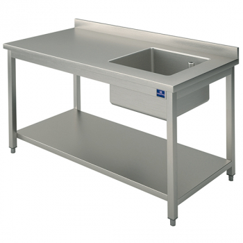 Arbeitstisch mit Becken rechts | 1500x700 mm
