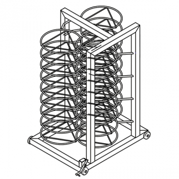 Tellerstapelstruktur für Wagen | 30x ø 310 mm