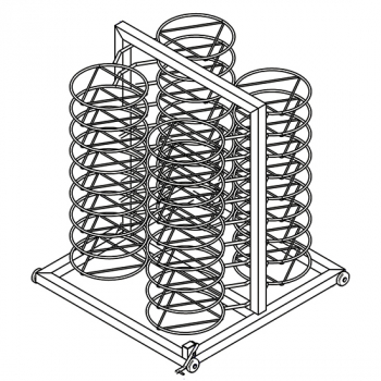 Tellerstapelstruktur für Wagen | 52x ø 310 mm