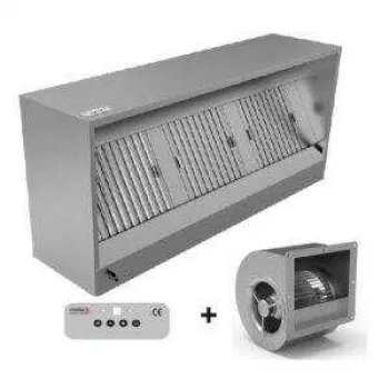 Dunstabzugshaube 950mm Edelstahl 1400 m³/h LED