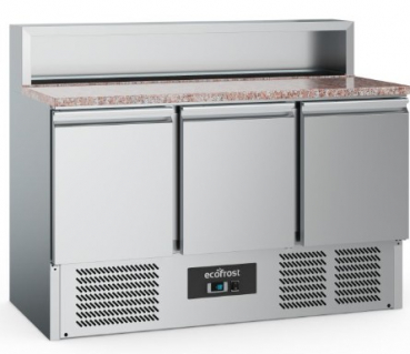 Pizzatisch 3 Türen | 3x GN 1/1 | 1368x700x1090 mm