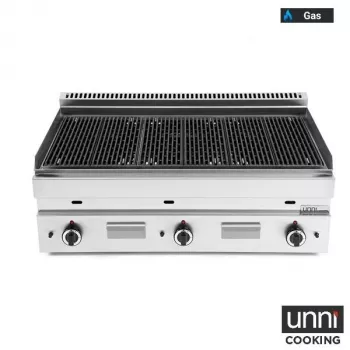 Lavasteingrill 650 LINE – Edelstahlbrenner, Lavasteine