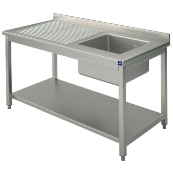 Spültisch 1 Becken Tropftasse links 1000x600