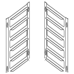 Umrüstkit von 6x GN 1/1 auf 5x 600x400 mm