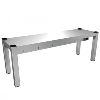 Ausgabeaufsatz 1-etagig seitlich offen 1200x300 mm - Gastrohot