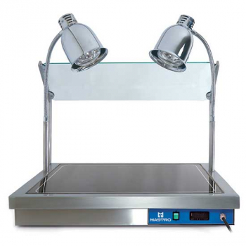 Tranchierplatte mit Hustenschutz 2x GN 1/1