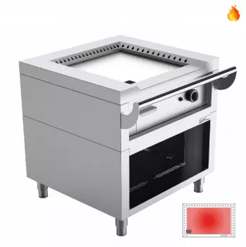 Teppanyaki-Grill Gas 9,2 kW – voll beheizte Stahlplatte