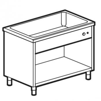 Bainmarie Element auf offenem Schrank 5x GN 1/1 - Gastrohot