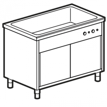 Bainmarie 1500 mm 5x GN 1/1 - Speisenwärmer für die Gastronomie