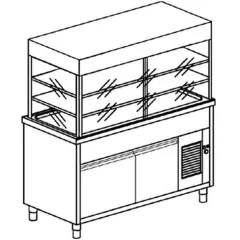 Kühlvitrinen Kühlplatte auf gekühltem Schrank