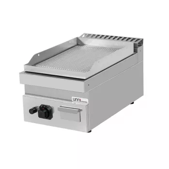 Gas Grillplatte G70GP10B+G gerillt mit Piezo-Zündung, kompakt