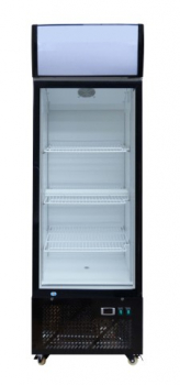 Getränkekühlschrank mit Display - 305 Liter Fassungsvermögen - Glastür - energieeffizient - leise - für Gastronomie und Gewerbe geeignet