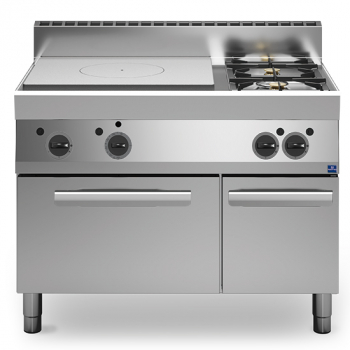 Gas Glühplattenherd 2 Brenner 1 Gasofen - Profi Gastroherd für die Gastronomie