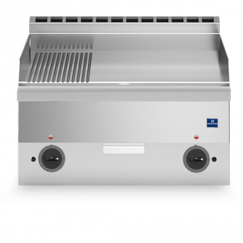 Elektro Grillplatte 1/3 gerillt und 2/3 glatt - Hochwertige Grillplatte für die Gastronomie - Gastrohot