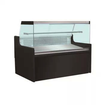 Fleischtheke LILA 1580 mm – 140 Liter, LED, Edelstahl, Marmor