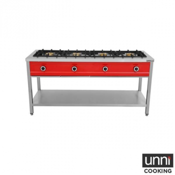 Gasherd PNK-4 – 4x8kW, für Pfannen bis 400 mm, Flammenüberwachung