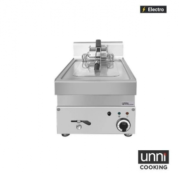 Elektrofritteuse UnniCooking 1x10L mit Kaltzone und Ablasshahn