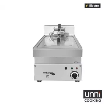 Elektrofritteuse UnniCooking 1x10L mit Kaltzone und Ablasshahn
