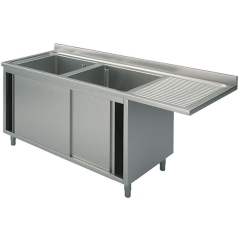 Spülschrank mit Schiebetüren | 1800x600 mm