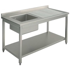Spültisch 1 Becken Tropftasse rechts 1400x600