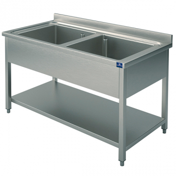 Spültisch 2 Becken 1000x600 mm