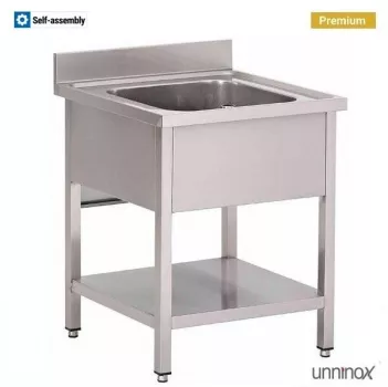 Spülbecken 1 Becken 600x700x850 mm für Gastronomie