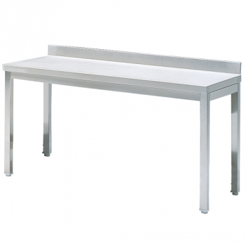 Arbeitstisch ohne Zwischenboden mit Aufkantung 1100x600 mm - Edelstahl Gastro Arbeitstisch