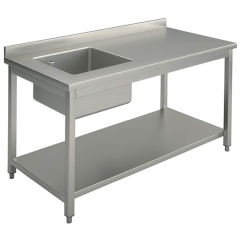 Arbeitstisch mit Becken links | 1600x600 mm