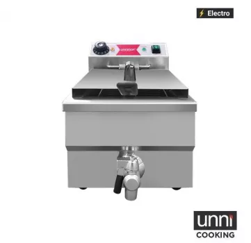 Elektrofritteuse 8L mit Ablasshahn und Temperaturregelung