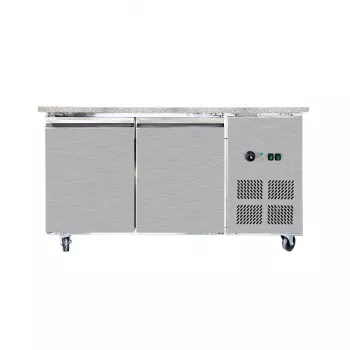 Skyrainbow SNACK-Line Bain-Marie Theke 4× GN 1/1 – Granit rosa-grau, 153×82×85,5 cm, 400 V
