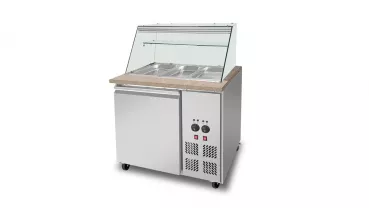 Skyrainbow Bain-Marie Theke 2× GN 1/1 – rosa-grau