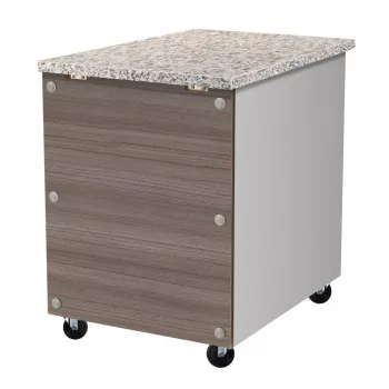 Skyrainbow Kassentisch 60×82 – Granit rosa-grau