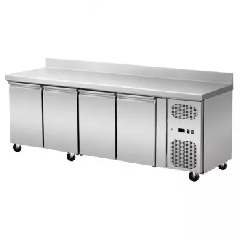 Umluft Kühltruhe 4 Türen mit Aufkantung 2 bis 8°C - Gastrohot