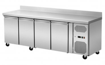 Umluft Kühltruhe 4 Türen mit Aufkantung 2 bis 8°C - Gastrohot