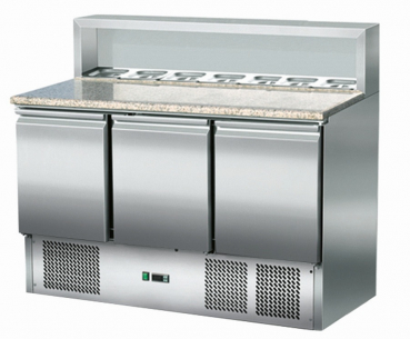 Pizzasaladette 3-türig 8 x GN1/6 | +2° / +8° C